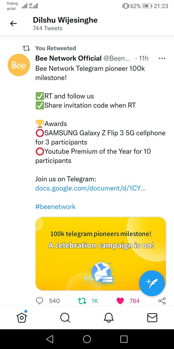 Dilshu2's tweet photo. @Beenetworkintl Invitation code to join Bee Network : dilshu https://t.co/pULZrFN6Us