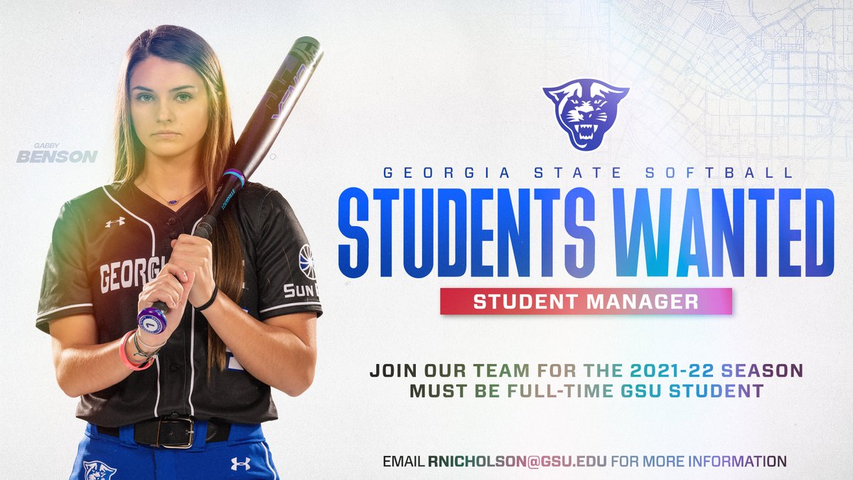 GSU_Softball's tweet photo. Looking for dedicated and hard-working GSU students to join our program. Email rnicholson@gsu.edu if you're interested! https://t.co/dcoIGK6K2D