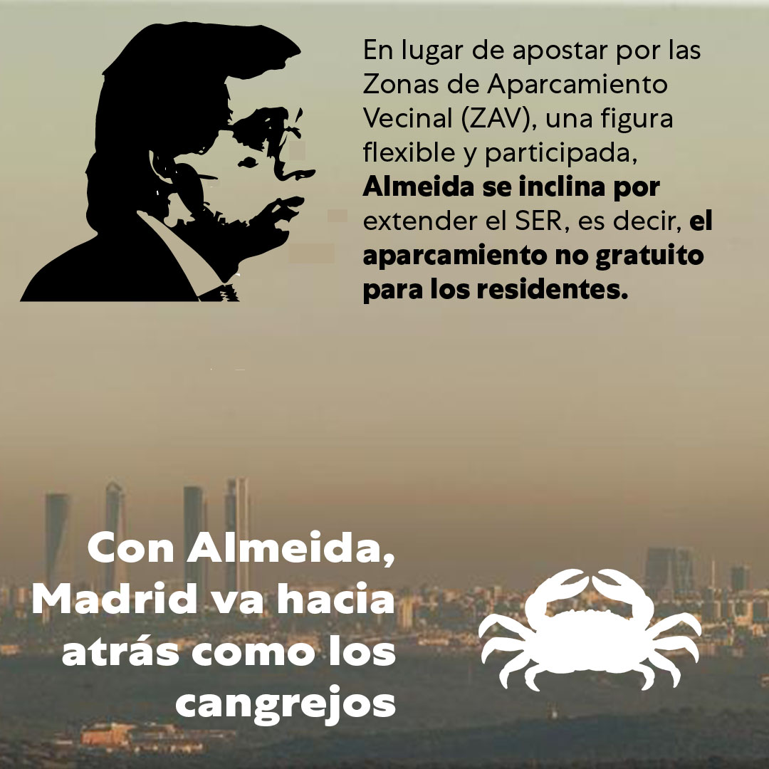 PODEMOSUsera's tweet photo. En lugar de facilitar el acceso a plazas de aparcamiento vecinal el ayuntamiento extiende el SER para recaudar dinero de los residentes con la nueva #OrdenanzaMovilidad que se aprueba en el #PlenoCibeles. https://t.co/SLuiqMnd0T