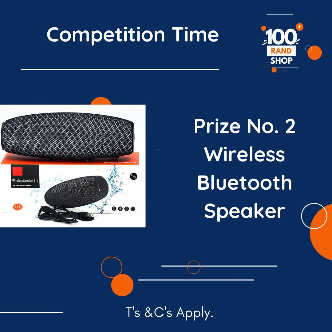 R100Shop's tweet image. Competition Time!!!
The second prize is a Wireless Bluetooth speaker that can work as a power bank. Remember to like, follow and repost to enter the competition.