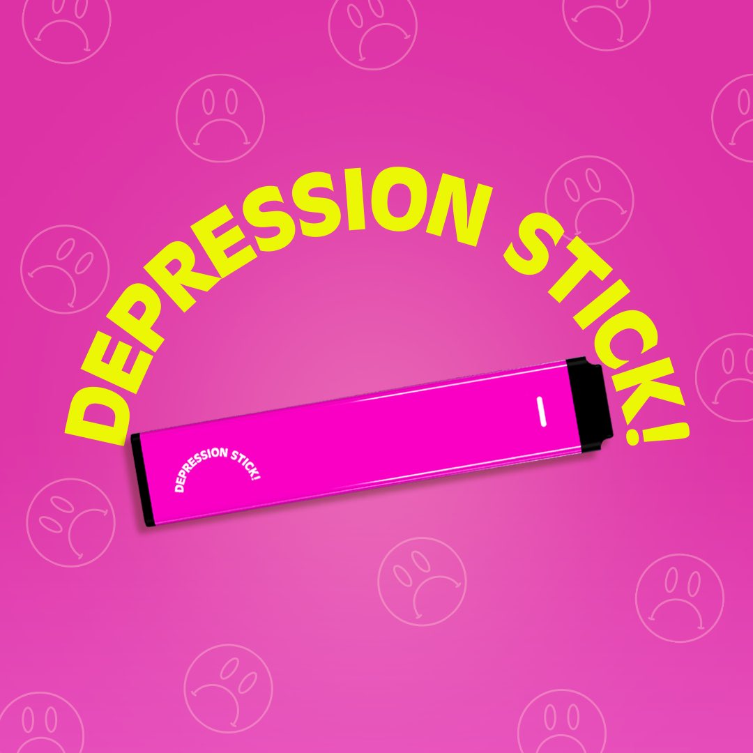 DepressionStick's tweet image. Remember that feeling when a blast of cold air hit you on a rainy day? Amplify it with a new vape, Depression Stick. Learn more: bit.ly/3z4HivD