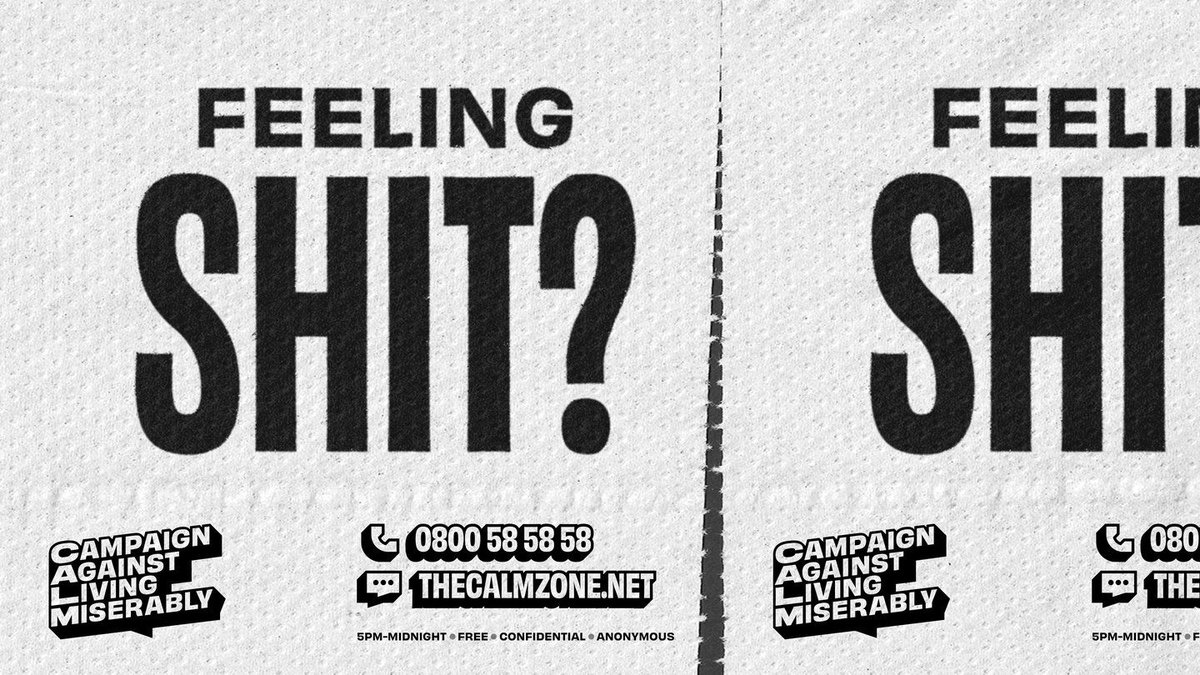 itsnicethat's tweet photo. Mental health charity Calm finds a new brand identity to aid their fight against UK suicides > https://t.co/W990D4sC91 https://t.co/xWjgul0CM7
