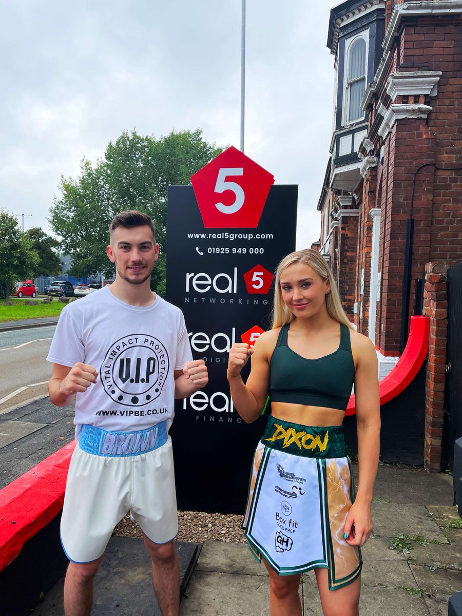 Massive congratulations to Casey Brown and @RhiannonDixon3 from the real5 Digital rockstars! 🎸

Casey and Rhiannon have both won their fights on Sunday 12th September! We knew that you'd both smash it 🥊

Hope that you enjoy your celebrations!

#boxing #professionalboxing