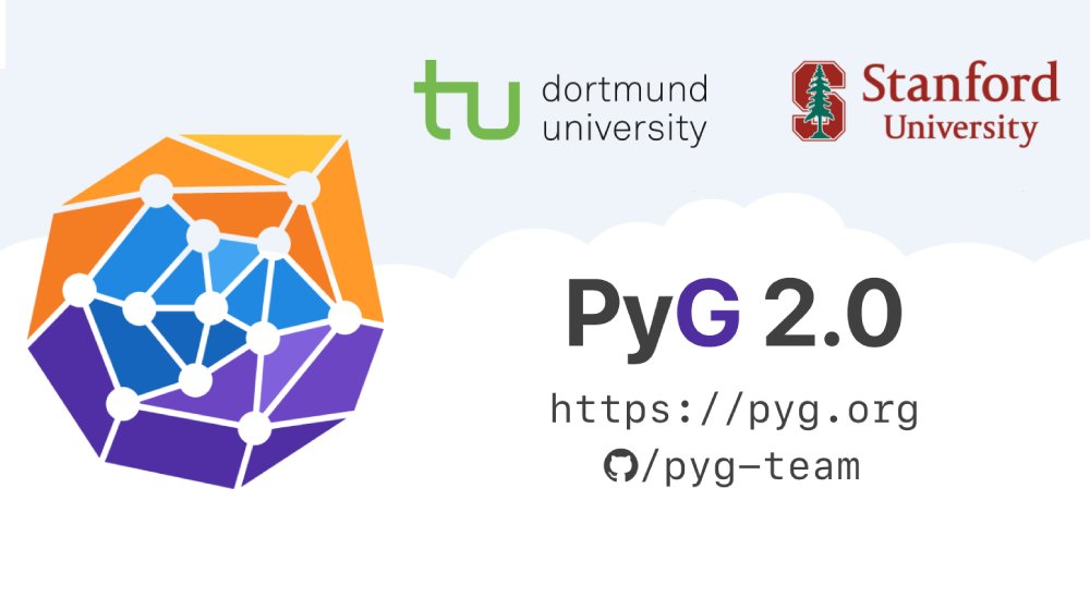 We are excited to announce PyG &lt;PyG.org&gt;, a major new release of Pytorch Geometric-- a collaboration between Stanford and TU Dortmund. To learn more about PyG come to the Stanford Graph Learning workshop: snap.stanford.edu/graphlearning-…