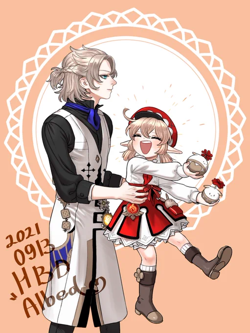 「 알베도는 클레가 친 사고를 수습하는 데에 많은 노력을 기울여야 한다……. 」

생일 축하해 알베도! 동생 돌보는 데에 수고가 많아!! #原神 #Albedo 