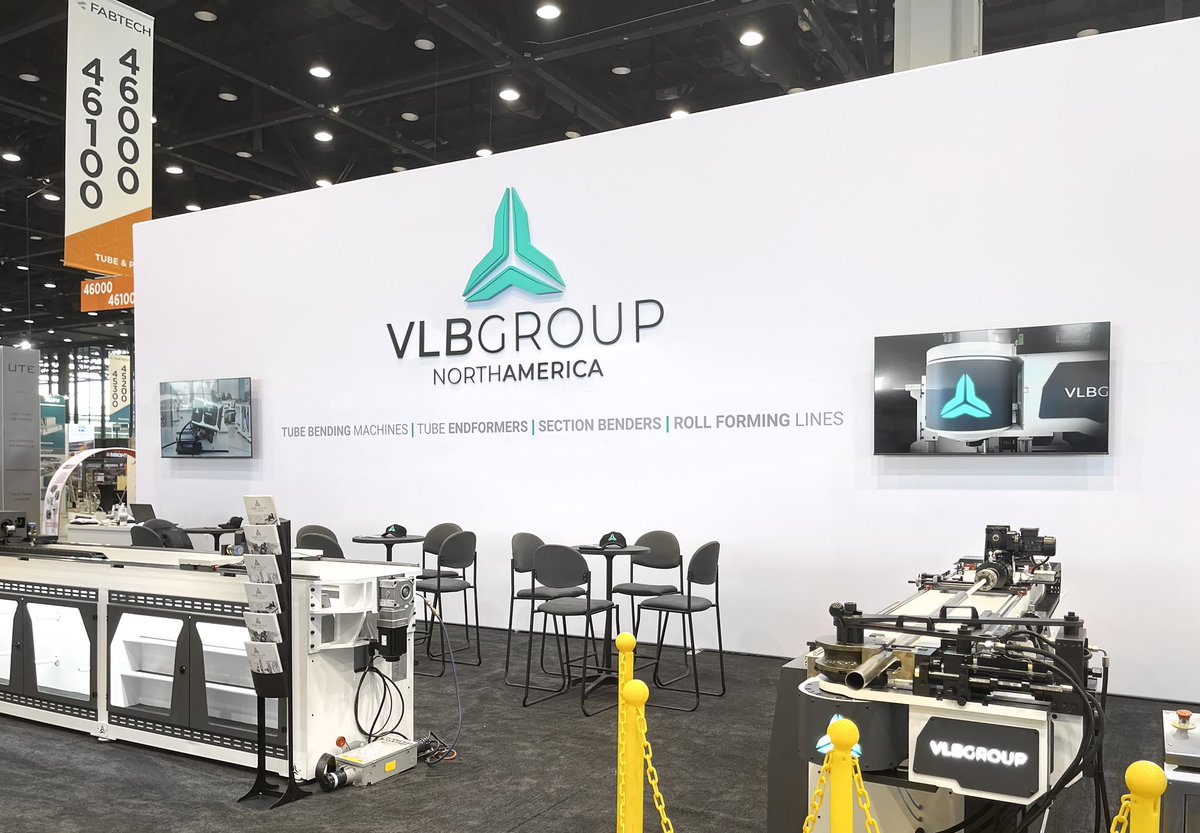 VLBGroup's tweet photo. Opening day of @FabtechExpo - Chicago - USA!
We are ready to welcome you to our booth - D46163! 🤝
Get to know the latest innovations in tube bending and forming technologies! https://t.co/SSwwfdMqoq