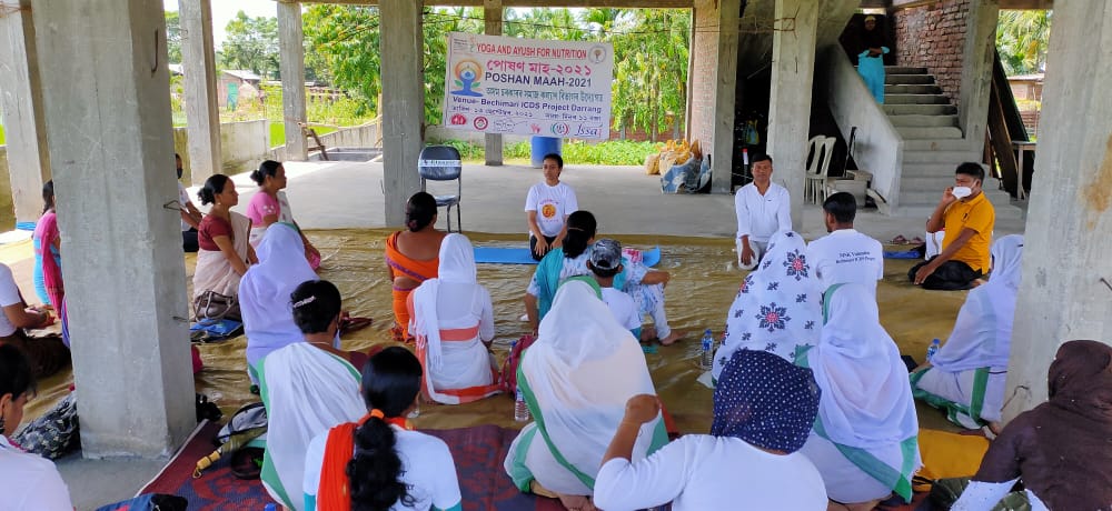 diprodarrang's tweet photo. Yoga for nutrition celebrated across the ICDS projects of Bechimari, Sipajhar,Kalaigaon in Darrang district on the occasion of POSHAN Maah 2021. https://t.co/u0q7rCLd2c