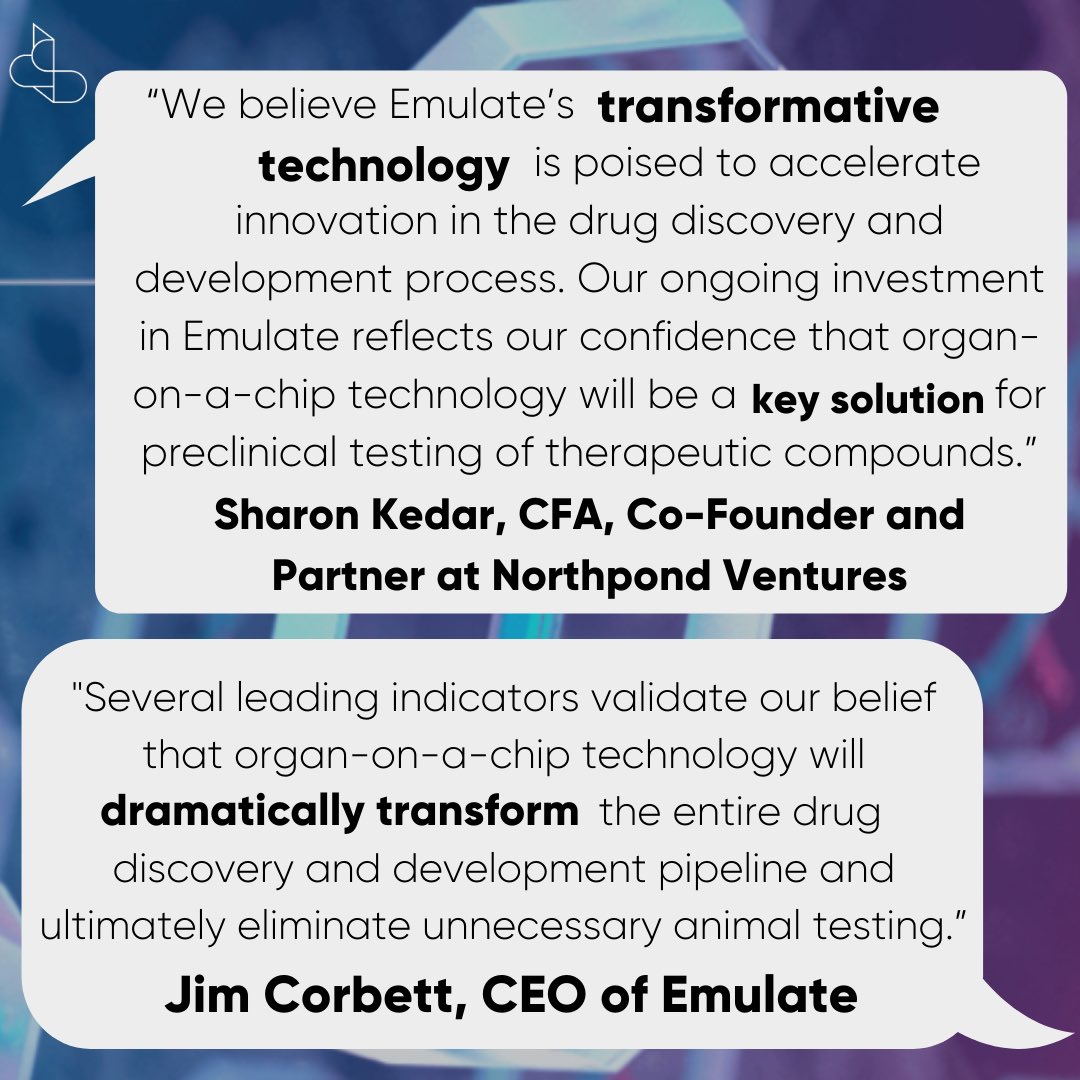 Contemp_Sci's tweet image. Emulate is a leading company for #invitrotesting, and this funding, led by investor Northpond Ventures with Perceptive Advisors, will enable researchers to replicate and study human biology, and understand drug response with greater precision and detail than animal testing.