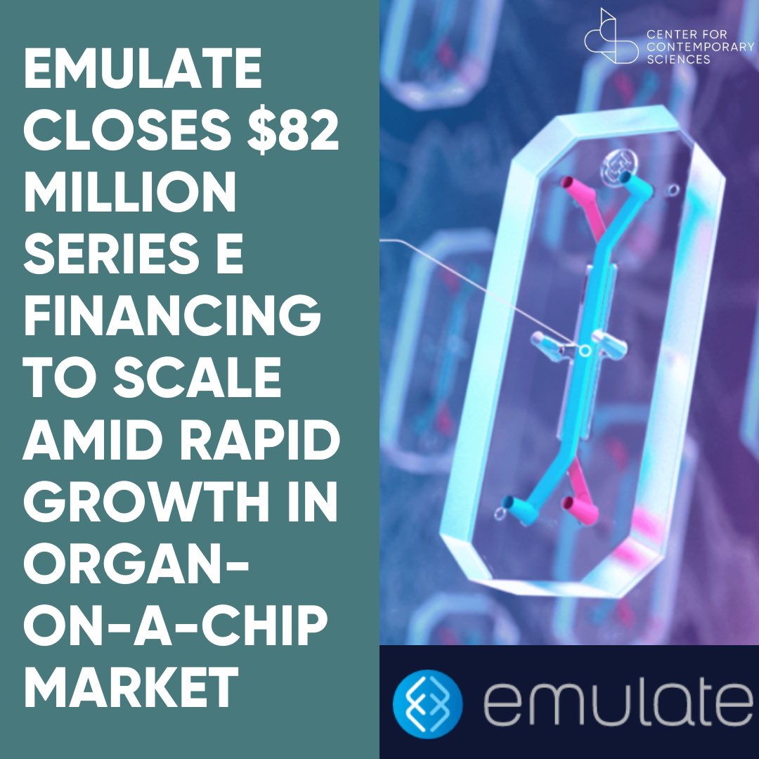 Contemp_Sci's tweet image. Emulate is a leading company for #invitrotesting, and this funding, led by investor Northpond Ventures with Perceptive Advisors, will enable researchers to replicate and study human biology, and understand drug response with greater precision and detail than animal testing.