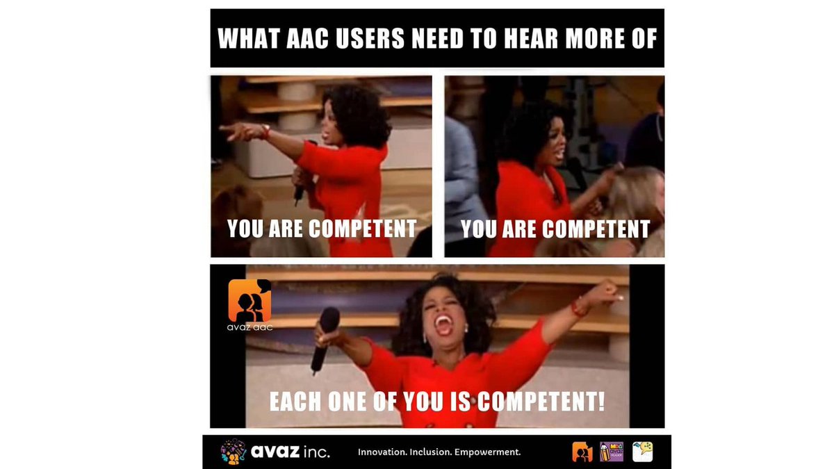 avazapp's tweet image. Presume Competence 💪🏽
Because everyone is capable of learning to communicate 💯
#aac #augcomm #avazapp #avazaac #slpeeps #SLT #speechies