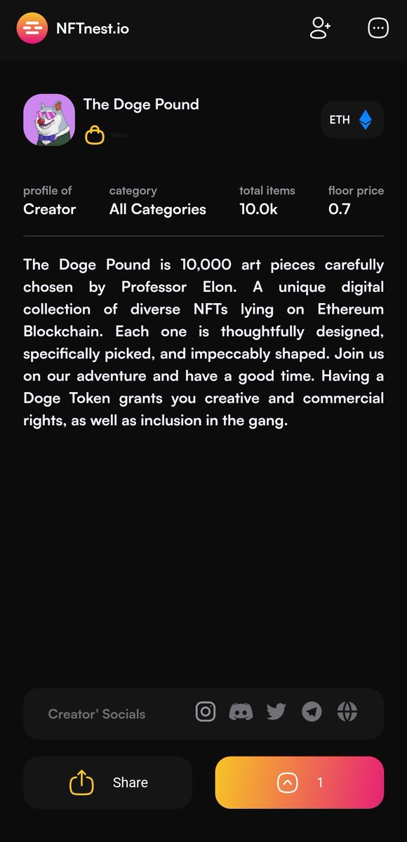 NftNest's tweet photo. @TheDogePoundNFT  Your Collection is listed on https://t.co/hRzUf7iEHH 🥳. Be sure to share it in your community to be on the TOP of the list💯
#NFTartist #NFTcollection #NFTartists https://t.co/UoBEI6DwEj https://t.co/nXRSSvhaT8