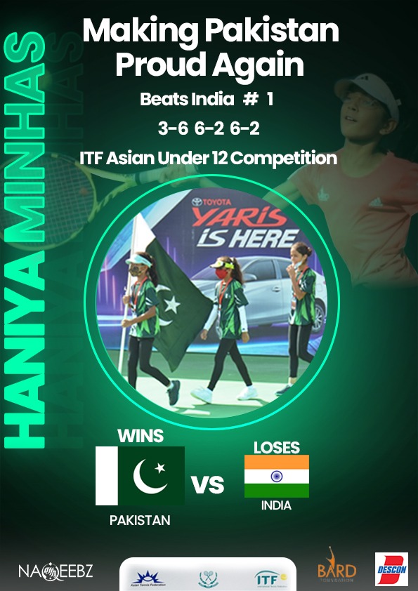HaniyaMinhas1's tweet photo. I Won against India today 🇵🇰🎾🏆 https://t.co/8dRB6EKvsp