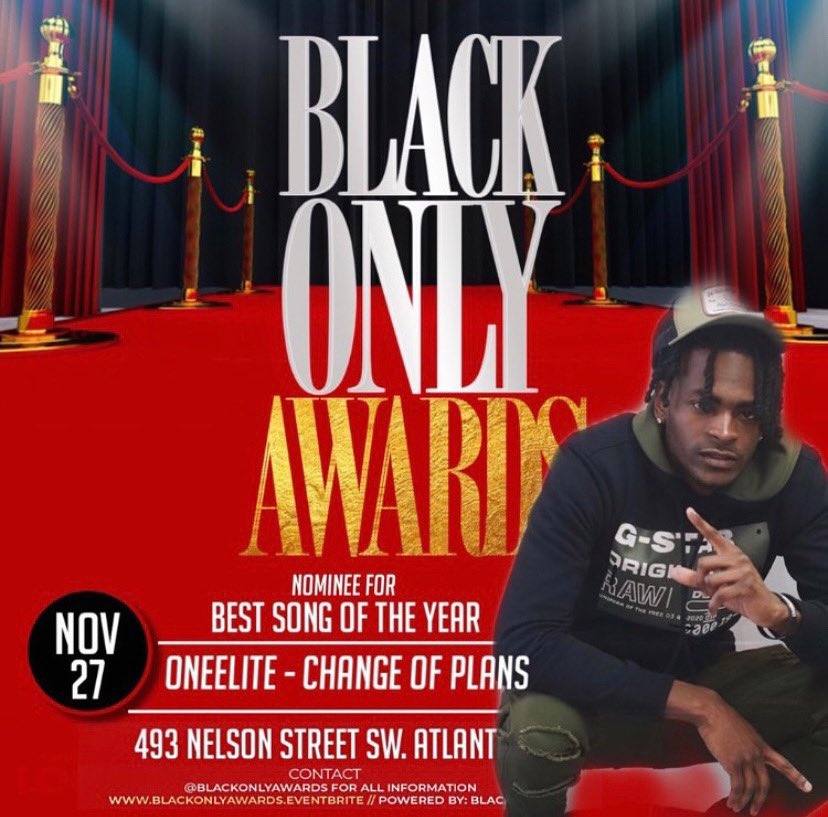 oneelite__'s tweet image. #ChangeOfPlans 🔥Nominated for “BestSongOfTheYear” @blackonlyawards Nov. 27 save the date &amp;amp; get your tickets today 🎟 #oneelite #redcarpet #awards