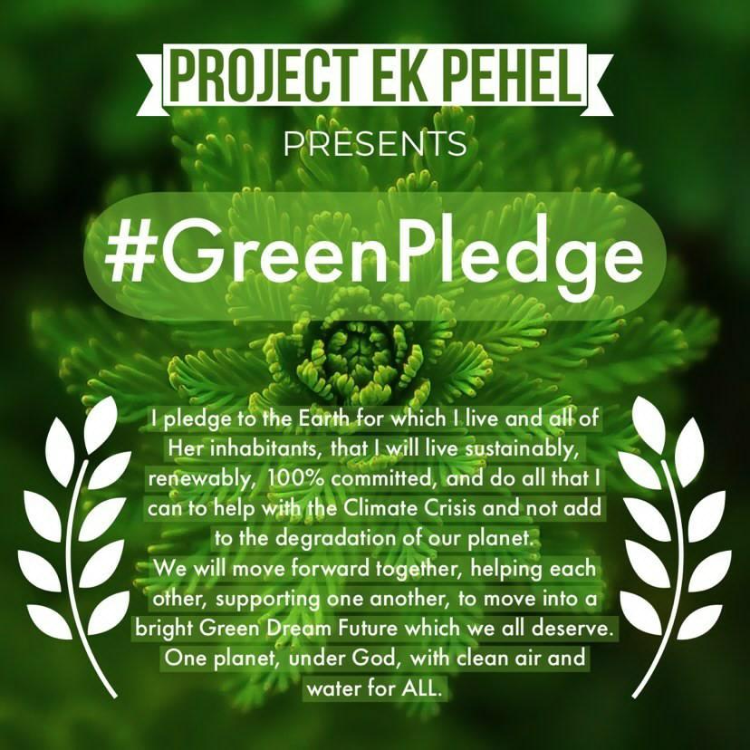 Comment #GreenPledge and Retweet.
Participate in Green Pledge movement by Project Ek Pehel.
@MissEarth @divinegroupind1 @narendramodi @byadavbjp @dm_ghaziabad @UPGovt @myogiadityanath @Uppolice @ghaziabadpolice @gdagzb @prernabhardwaj_ @tourismgoi 
#MissEarth2021 #missearthindia