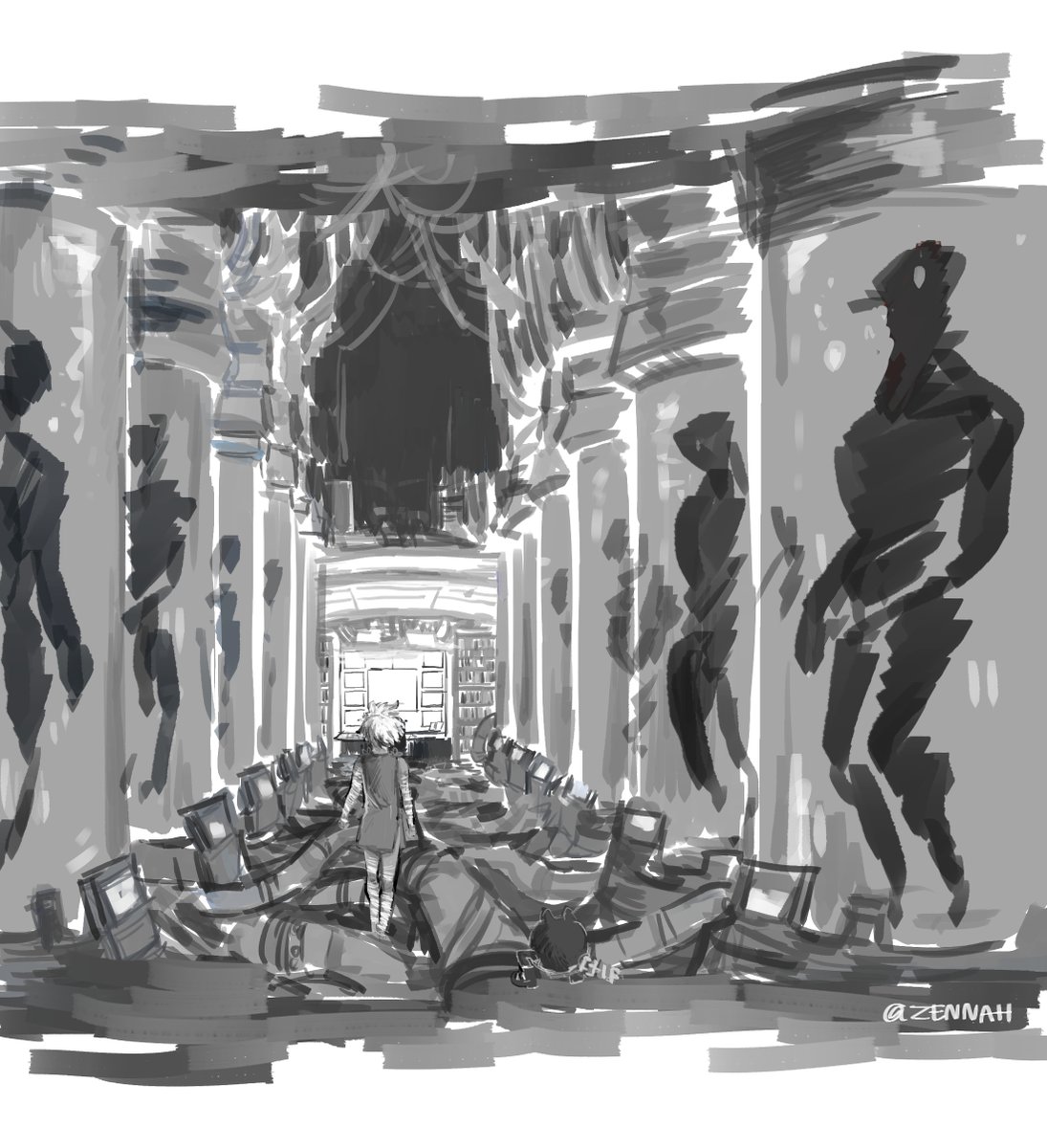 another sketch from the same au. 