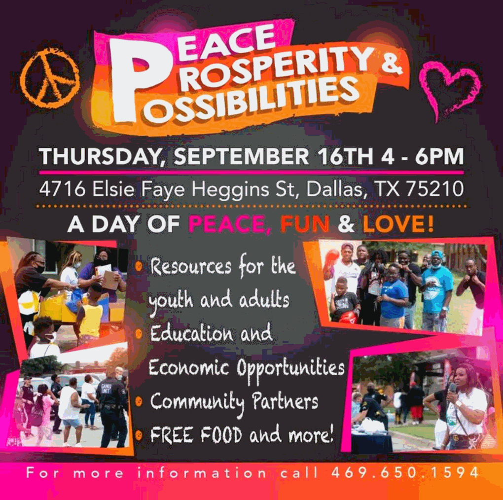 Frazier Revitalization &amp; <a href="/URBNSpecialist/">The Urban Specialist</a> are hosting an outdoor event for the Frazier folks. Food, fun, awareness, 9/16, 4-6 p.m. Join <a href="/PrisonToPromise/">MILES of Freedom</a> <a href="/bswhealth/">Baylor Scott & White Health</a> <a href="/GirlsDrone/">BlackGirlsDrone</a> <a href="/DPDGangUnit/">Dallas Gang Unit</a> <a href="/PrismHealthNTX/">PrismHealthNTX</a>  <a href="/DadeMSDallasISD/">Billy E. Dade</a>  <a href="/CityOfDallas/">City of Dallas</a> #SmileMajic #YouthWorkforce <a href="/raisingcanes/">Raising Cane's</a>