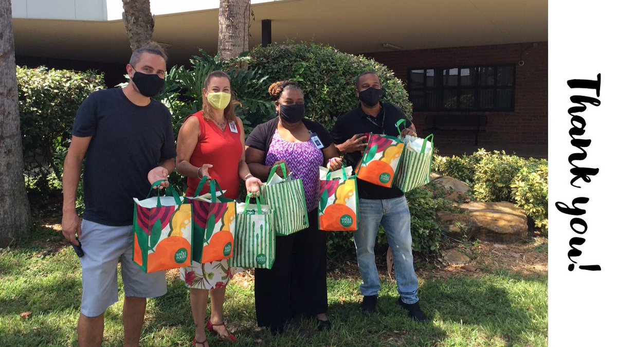 SpringLakeSCPS's tweet photo. Thanks to our friends at @WholeFoods in Altamonte for donating these awesome goodie bags for staff! 🙂 https://t.co/xRq1DvxZsR