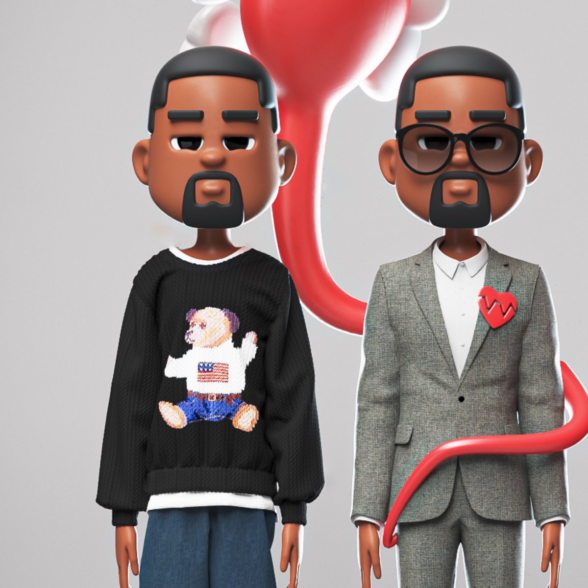 nickbarann's tweet photo. the evolution of kanye west https://t.co/Ux9sJU1Glc