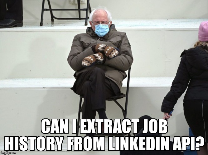 overflow_meme's tweet image. Can I extract job history from LinkedIn API? stackoverflow.com/questions/6916… #linkedinapi