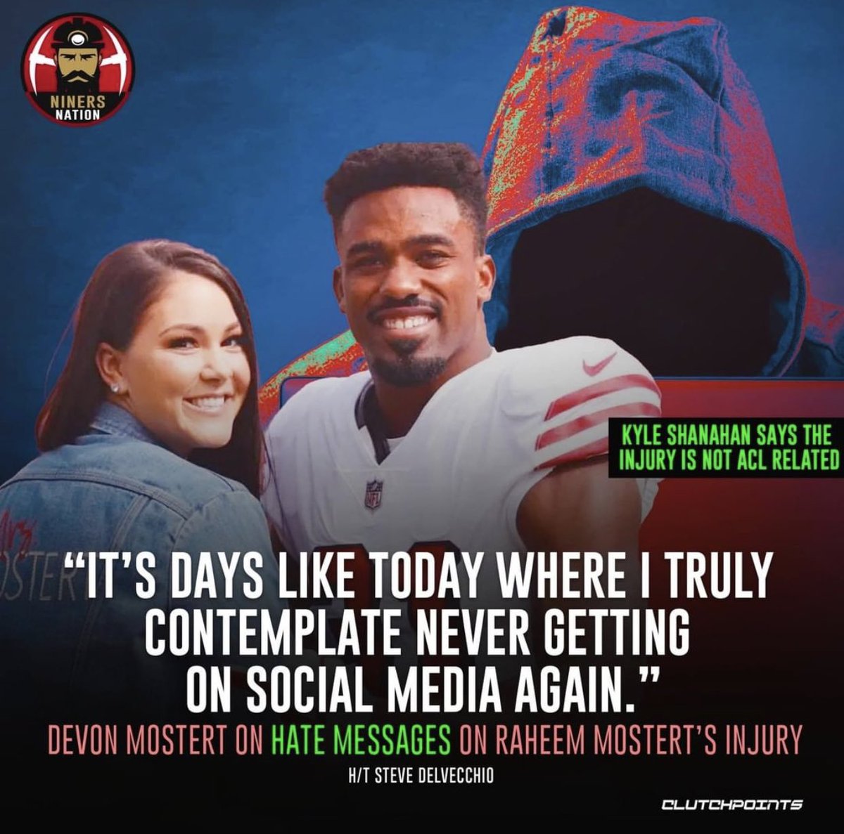 TheSFNiners's tweet photo. We must hold our fan base accountable and not accept this type of behavior. 

Fans sending death threats to a players wife over an injury is something this fan base is too comfortable doing. 

We’ll start pulling receipts and tagging your place of work and see how that goes. https://t.co/tyS99T3pjP
