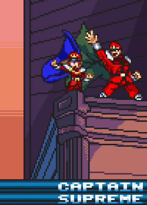 Captain_Supreme's tweet photo. Art trade with @Shadanouk 

Based off the Marvel Suoer Heroes VS Street Fighter poster https://t.co/rErkxihZta
