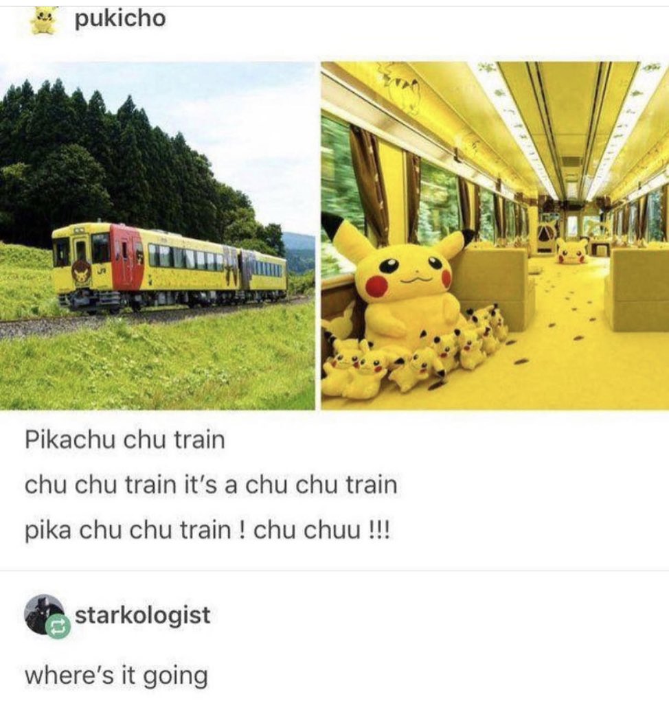 thatrombonegal's tweet photo. I’ve been secluded in my apartment for too long- I almost yelled ITS PIKACHU in the middle of the library like I was in my own home thanks to this post https://t.co/0QJqRojwBF