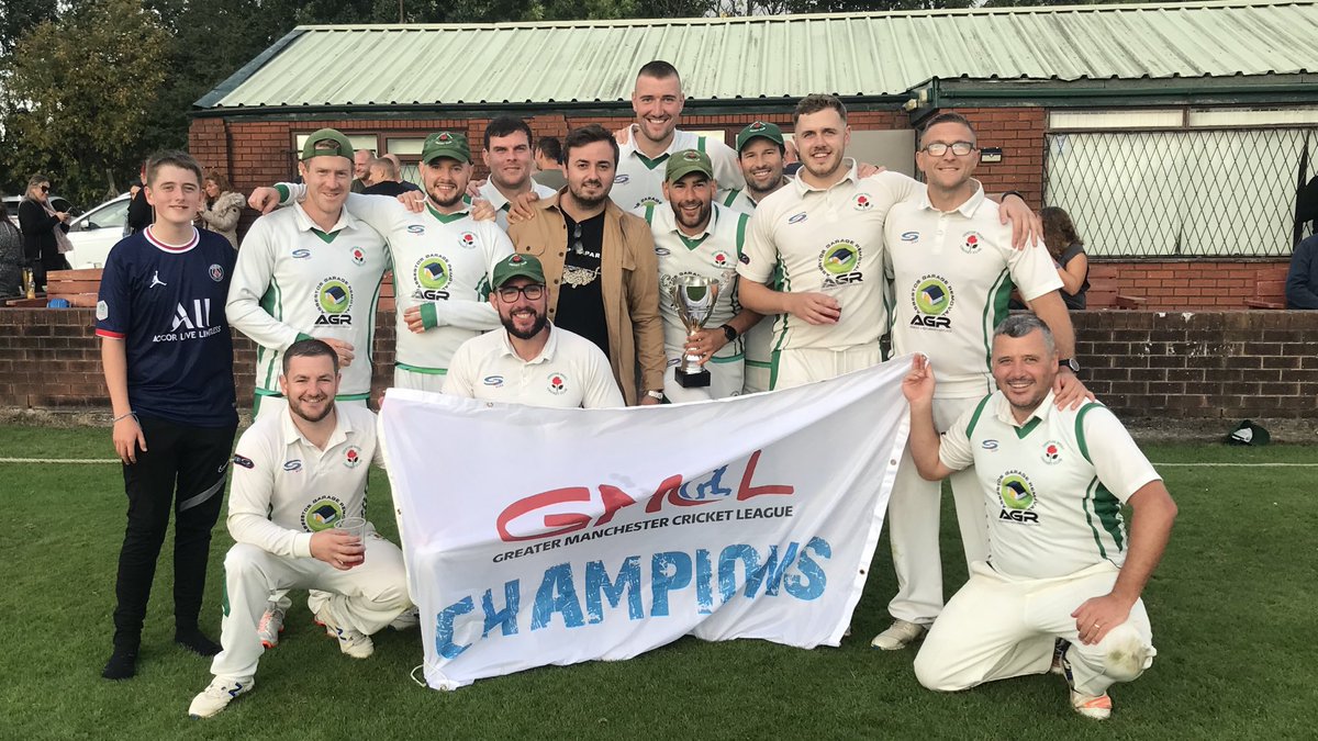 What a season… congratulations to our first team @GtrMcrCricket Premier 2 Champions 💪💪 a fantastic effort and thoroughly well deserved. Huge thanks to all our sponsors and supporters. We did it together 🏆👌👍🔥