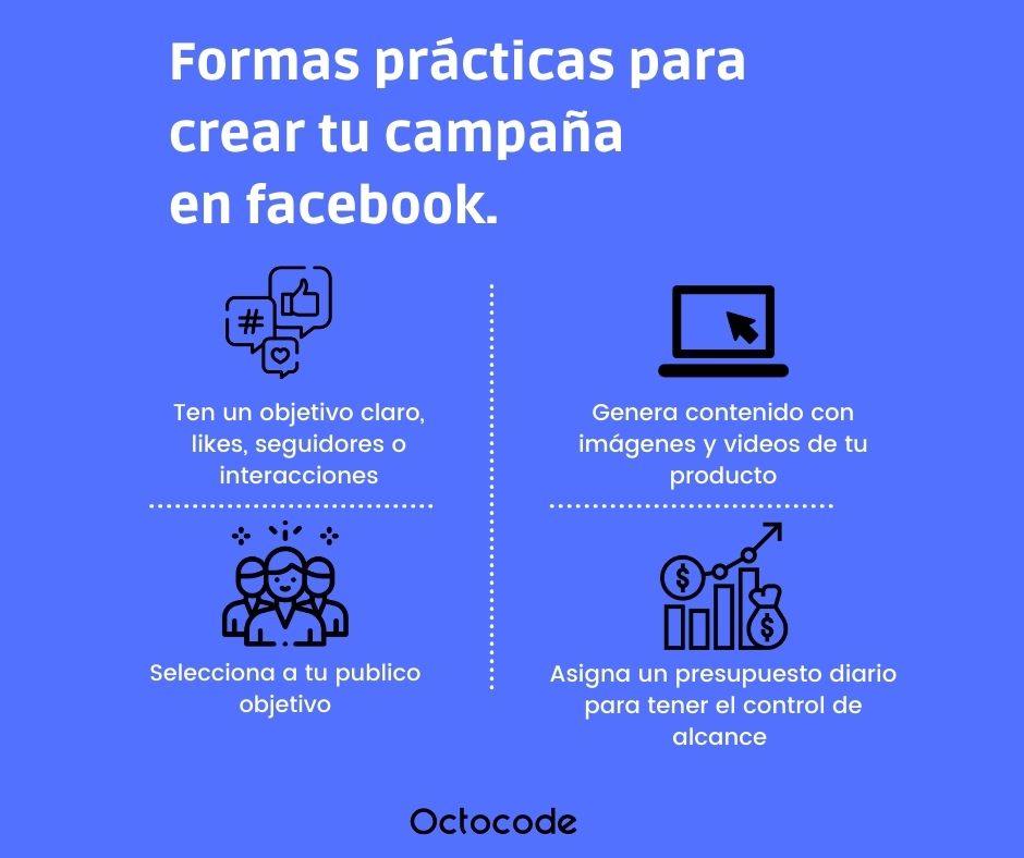 TheOctoCode_'s tweet image. Ya tienes tu tienda online, aquí te dejamos estos cuatro pasos para poder crear tu campaña en facebook 👌📲🔝