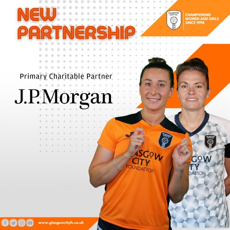 GlasgowCityFC's tweet photo. ICYMI: 🆕🚨 | Glasgow City 🤝 @jpmorgan 

𝐆𝐥𝐚𝐬𝐠𝐨𝐰 𝐂𝐢𝐭𝐲 𝐚𝐫𝐞 𝐭𝐡𝐫𝐢𝐥𝐥𝐞𝐝 𝐭𝐨 𝐚𝐧𝐧𝐨𝐮𝐧𝐜𝐞 𝐉.𝐏. 𝐌𝐨𝐫𝐠𝐚𝐧 𝐚𝐬 𝐢𝐭𝐬 𝐧𝐞𝐰 𝐏𝐫𝐢𝐦𝐚𝐫𝐲 𝐂𝐡𝐚𝐫𝐢𝐭𝐚𝐛𝐥𝐞 𝐏𝐚𝐫𝐭𝐧𝐞𝐫.