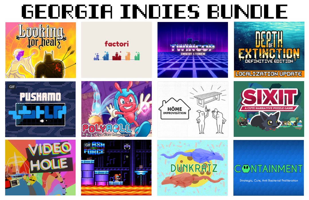 mikest34's tweet image. The Georgia Indies Bundle on @itchio is now available!

Get over $90 worth of amazing Georgia made indie games from devs like @StarGardenGames, @bluebombergames, @finitereflect, @StorkBurntDown, @beanborg, @SpicyGyroGames, @hofstudios, @shinydolphins, @jofisoft &amp;amp; @PinkHouseGames