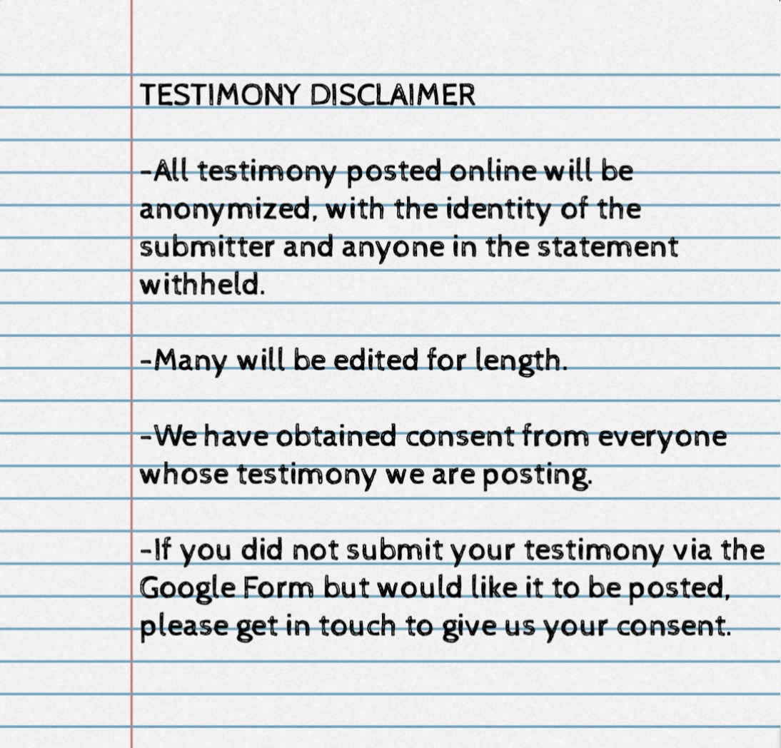 FormerHPS's tweet photo. The first in a series of student and ex-student testimonies we would like to share. For information about these testimonies, please refer to the disclaimer.

#hollandparkschool https://t.co/AW6OqRiP2x