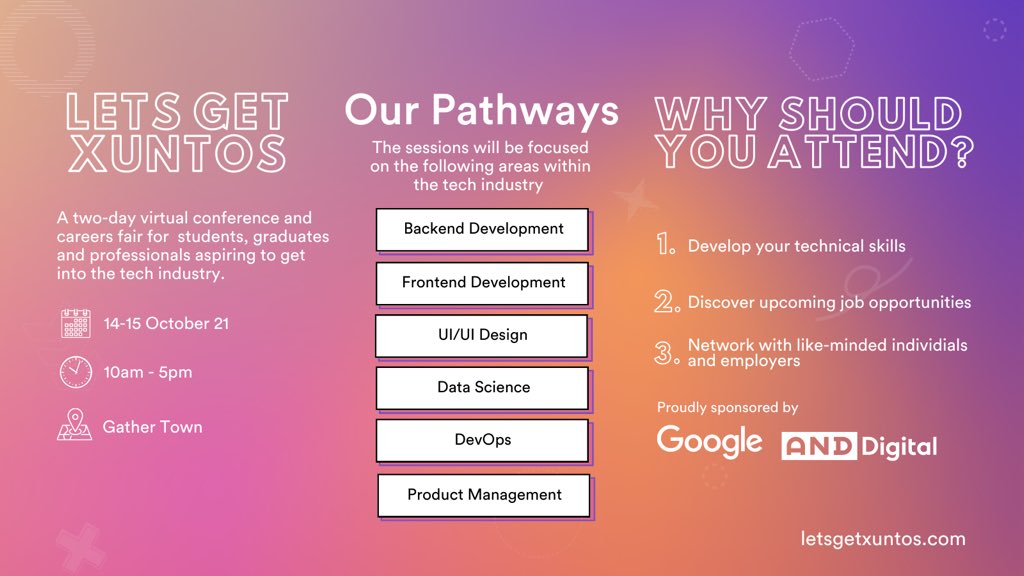 xuntos_'s tweet image. Happy Monday!

Have you heard about our virtual conference?

If not here’s what you need to know👇

Get your ticket now 👉letsgetxuntos.com