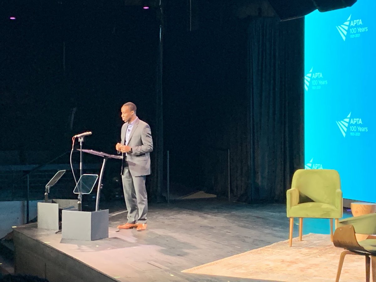 ⁦<a href="/EfosaGuobadia/">Efosa Guobadia</a>⁩ is bring us our future to impact the health of society.   ⁦@APTAtweets⁩ Future of PT Summit continues to inspire, educate and ignite.