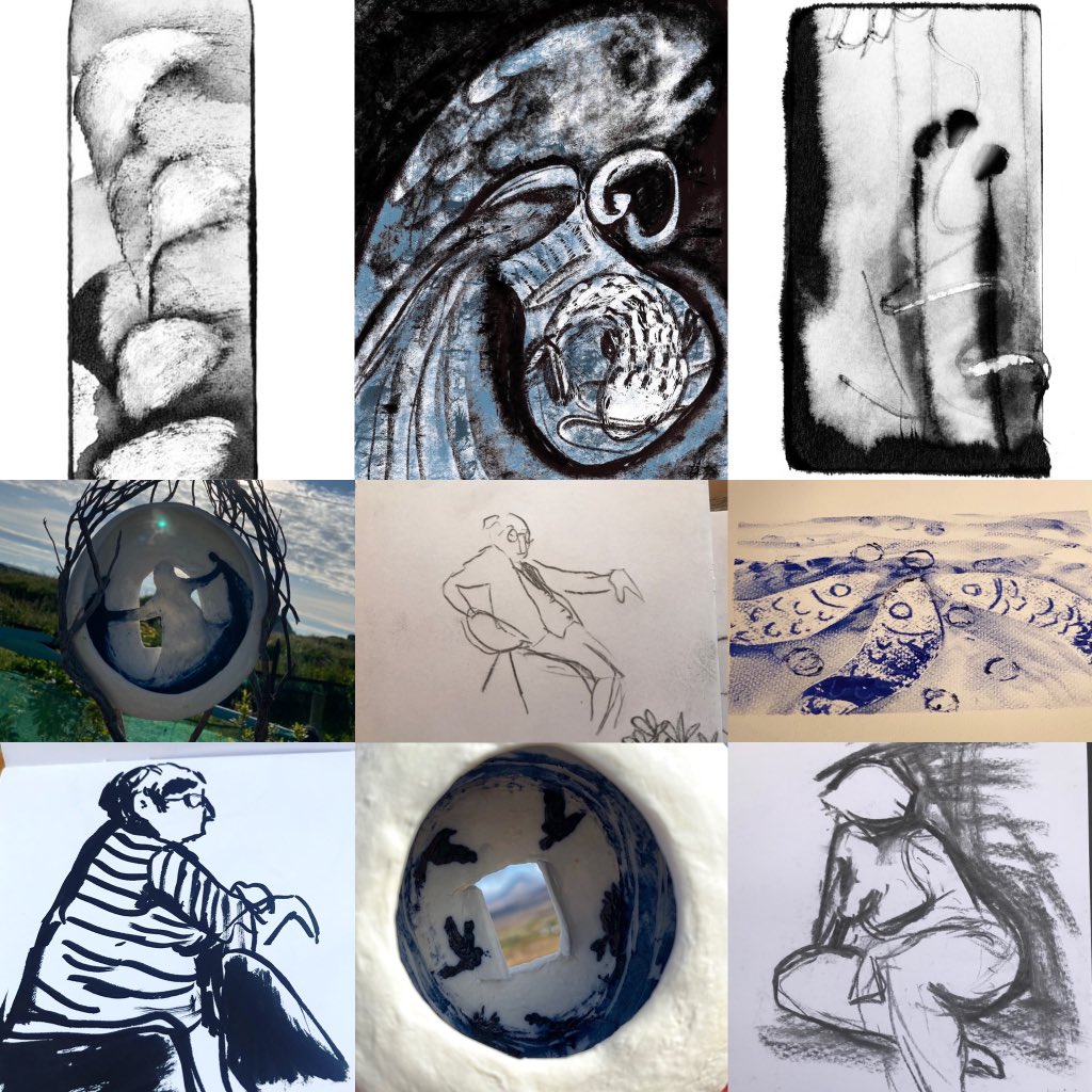 KimSharkeyart's tweet photo. More marks with movement across media. #ink #ceramic #pencil #print #scraffito #lifedrawing #digitalart #irishart #visualart #porcelainsculpture #illustration https://t.co/Z01Kz3rj6n