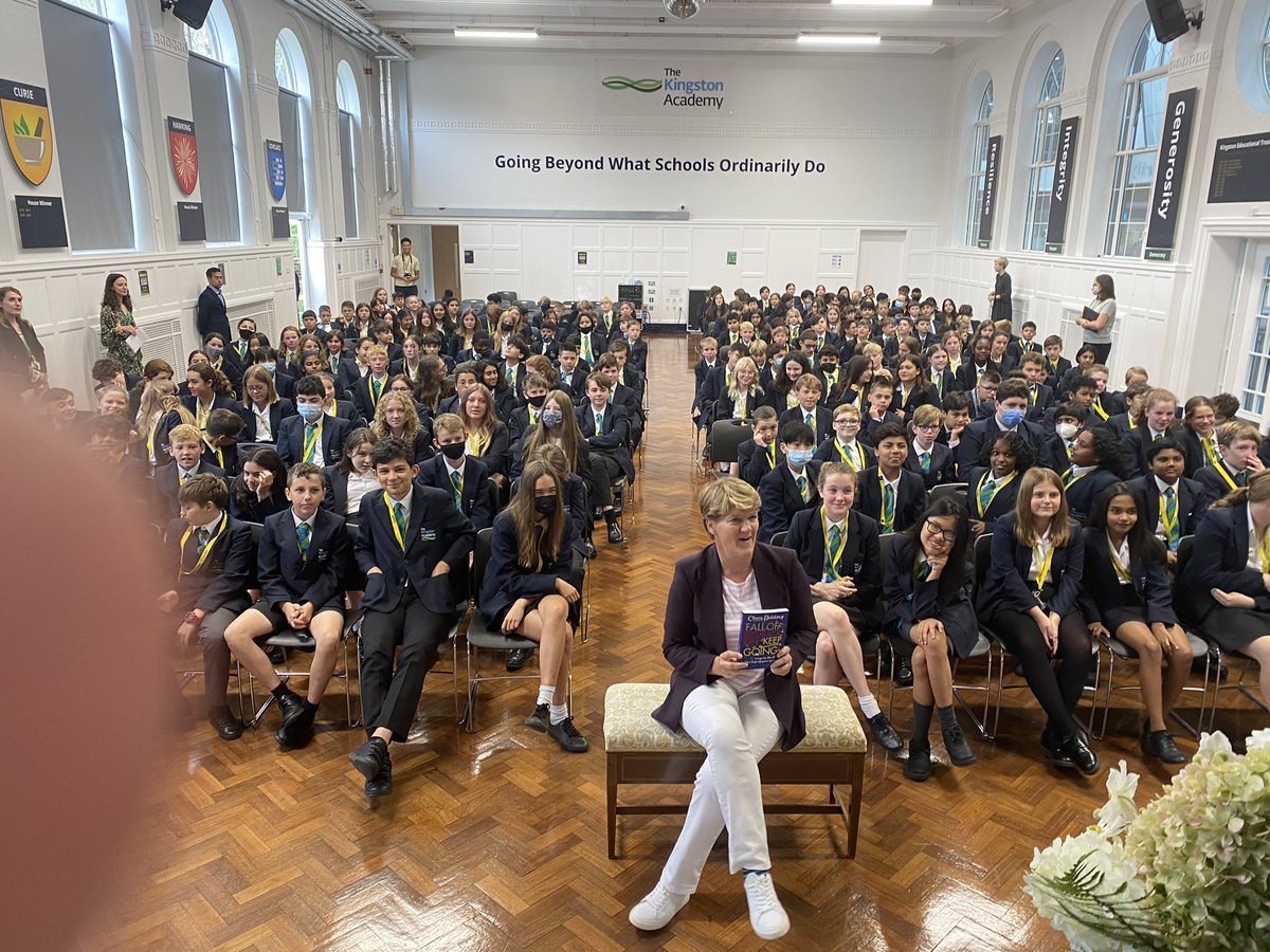 An AWESOME morning with the wonderful <a href="/clarebalding/">Clare Balding 💙</a>. Clare gave so generously of her time, engaged brilliantly with our pupils, inspired and reminded us all of the importance of #patience, #kindness and standing up for what’s right. Always. 👏👏👏