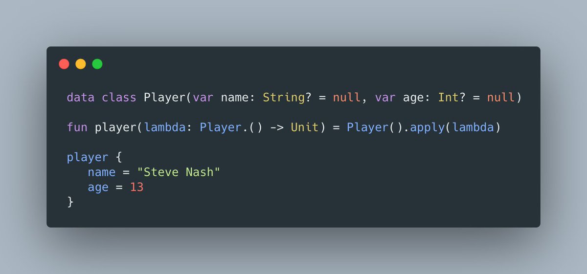 eneszorr's tweet image. Use DSL feature to make your code readable
#Kotlin #KotlinTip #Android
