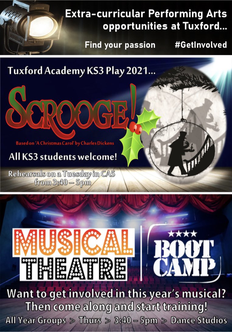 Our Autumn term extra-curricular activities start up this week! We’d love to see lots of students involved! <a href="/TuxfordAcademy/">Tuxford Academy</a>