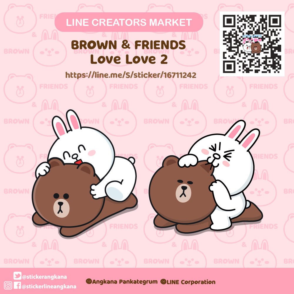 stickerangkana's tweet photo. BROWN & FRIENDS : Love Love2 (ENG)
https://t.co/G15XluELcC
#LINE #LINEフレンズ #LINEstamp #LINEスタンプ #ラインフレンズ #ブラウン #コニー #stickerline #stickerlinethai #LINEsticker #linecreatormarket #linestickers #LINECreators #linestore #LINEFRIENDS #BROWN #CONY https://t.co/imbFKNEdll