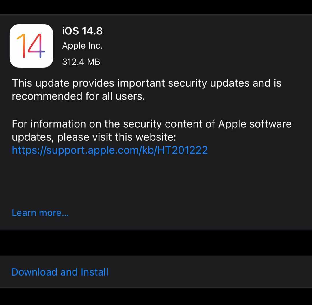 idawai1's tweet image. #اخبار_إبل 
#تحديثات_إبل
#iOS148 
تحديث جديد وصل للايفون iOS14.8 يوفر هذا التحديث تحديثات أمنية مهمة ، ويوصى بها لجميع المستخدمين🚨
