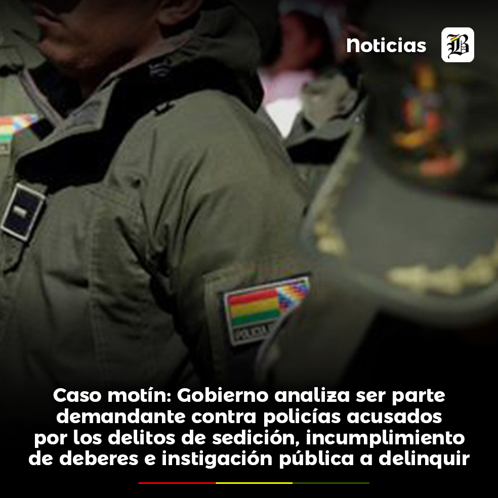 bolivia_today's tweet photo. #Nacional
El viceministro de Régimen Interior y Policía, Nelsón Cox, informó que el Ministerio de Gobierno analiza ser parte querellante contra ocho policías denunciados en #Cochabamba por los delitos de sedición, incumplimiento de deberes e instigación pública a delinquir. https://t.co/nIPINgIJv6
