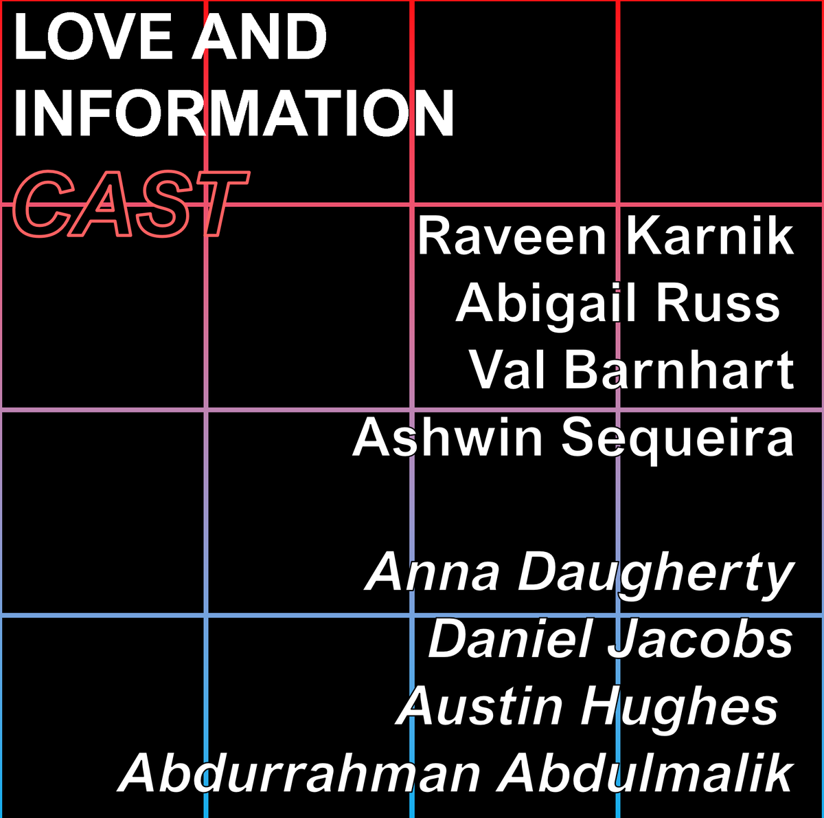 GTDramaTech's tweet photo. CONGRATS TO OUR CAST OF LOVE AND INFORMATION! We are so excited to see what y'all bring to the stage!! Mark your calendars for Nov 5-6th and Nov 11th-13th to see this amazing cast in action! #DTLoveandInformation https://t.co/pyCGOQv5nU
