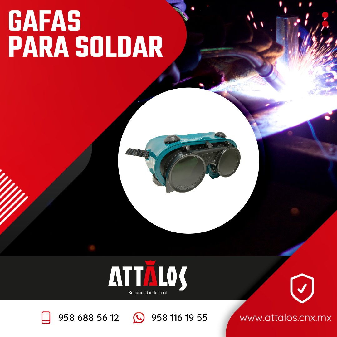 AttalosHux's tweet photo. Gafas para soldar, de la marca #Surtek, especial para soldadura autógena.
Cuentan con mica clara y oscura de sombra 6, el lente mide 1.9" de diámetro.
En #Attalos tu tienda 🏠 de #SeguridadIndustrial 👷 puedes encontrar diversos elementos para tu protección corporal 🥽 🧤 ⛑ 🥾 https://t.co/HcYGc60sjw
