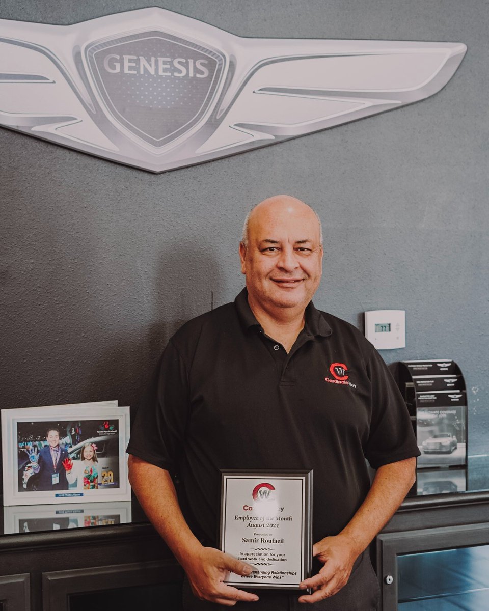 GenesisofCorona's tweet photo. SAMIR ROUFAEIL was selected as Employee of the Month between our Hyundai and Genesis dealerships. Congratulations Samir on all your hard work, we value and appreciate you as an outstanding employee for Cardinale Way of Corona. https://t.co/cnvUSGirtY