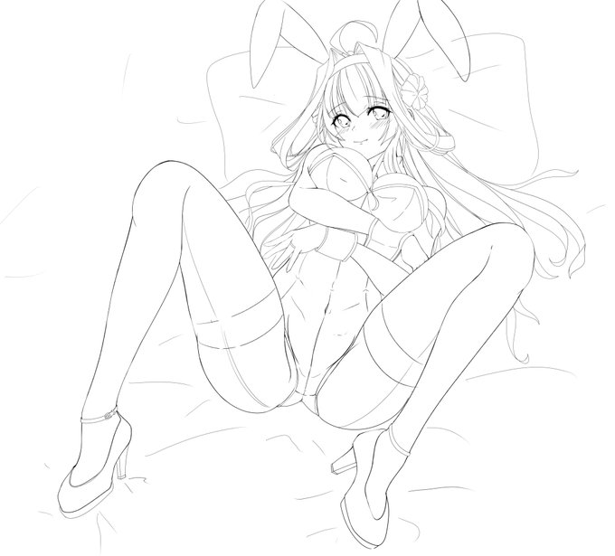WIP すこしだけえっちな金剛バニィ
線画だいたいできたので少し寝かせます(*`∀`) 