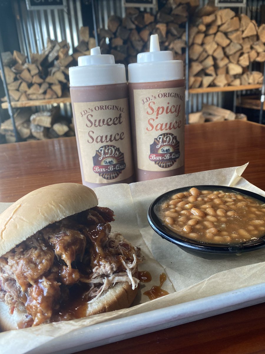 Don’t Forget ! Today Only ! 
$5 Pork Sandwich, Baked Beans, and a Drink !!! Happy 22nd Anniversary !