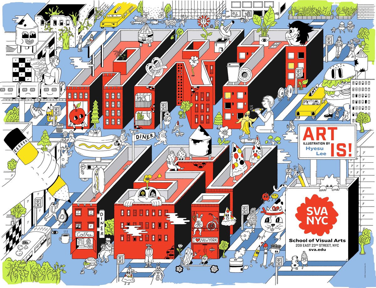 I Am Art Is! Hyesu Lee’s New SVA Subway Poster Exudes a Buoyant, Childlike Spirit bit.ly/2Xl3e91 @SVA_News @svanycalumni @heyheysu #HyesuLee #SVA #SchoolofVisualArts #SVANYC