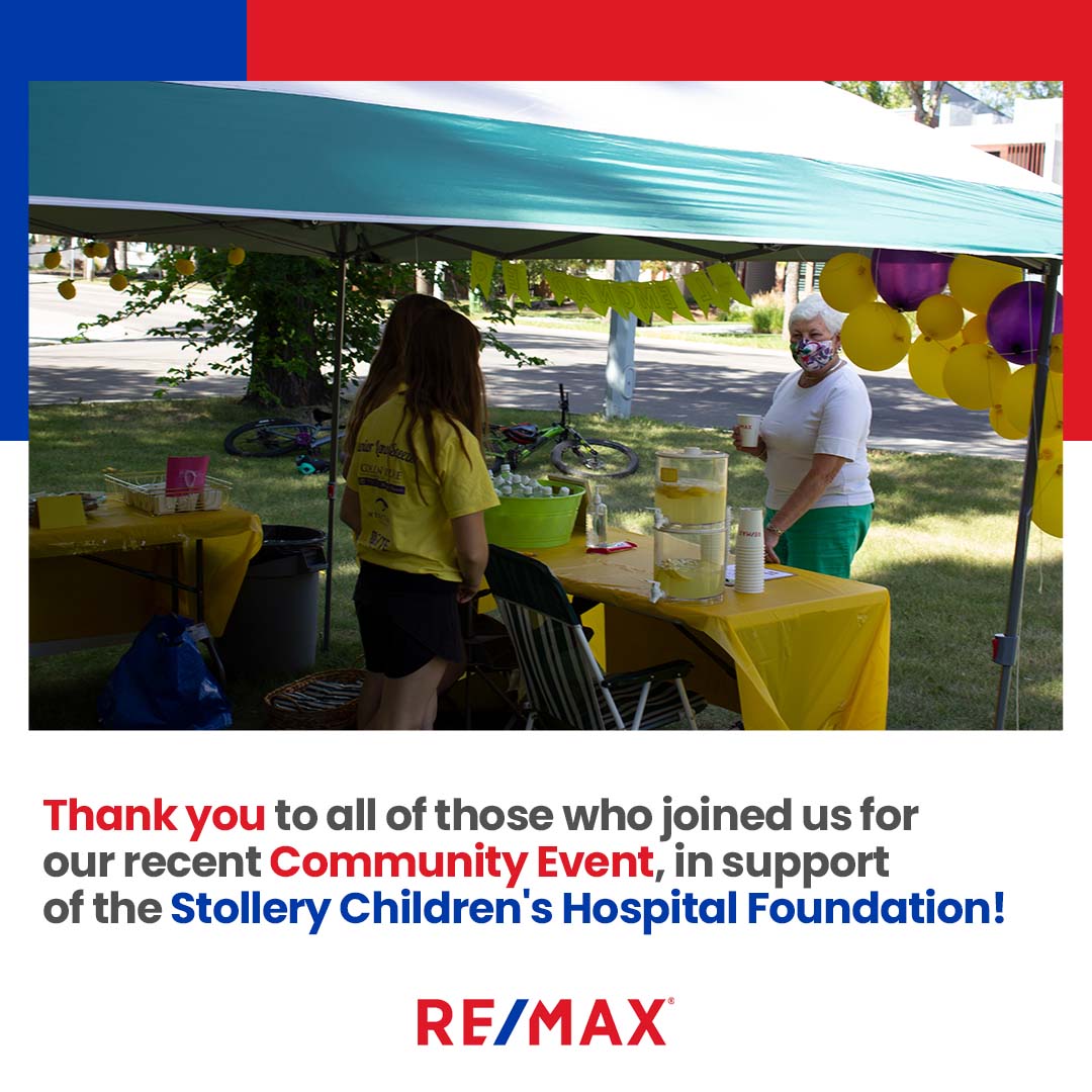 remaxsupportyeg's tweet photo. Thank you to all of those who joined us for our recent Lemonade Stand event, in support of the Stollery Children's Hospital Foundation! RE/MAX believes in helping organizations in our local community in the pursuit of making it a better place. https://t.co/i5B6h4ocCt