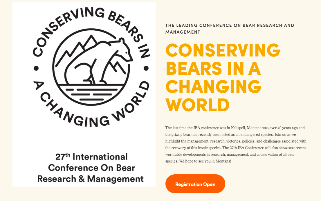 CONSERVING BEARS IN A CHANGING WORLD - Begins tomorrow, Tuesday, September 14th 2021 iba2020mt.com/schedule #montana #kalispellmontana @bearbiology