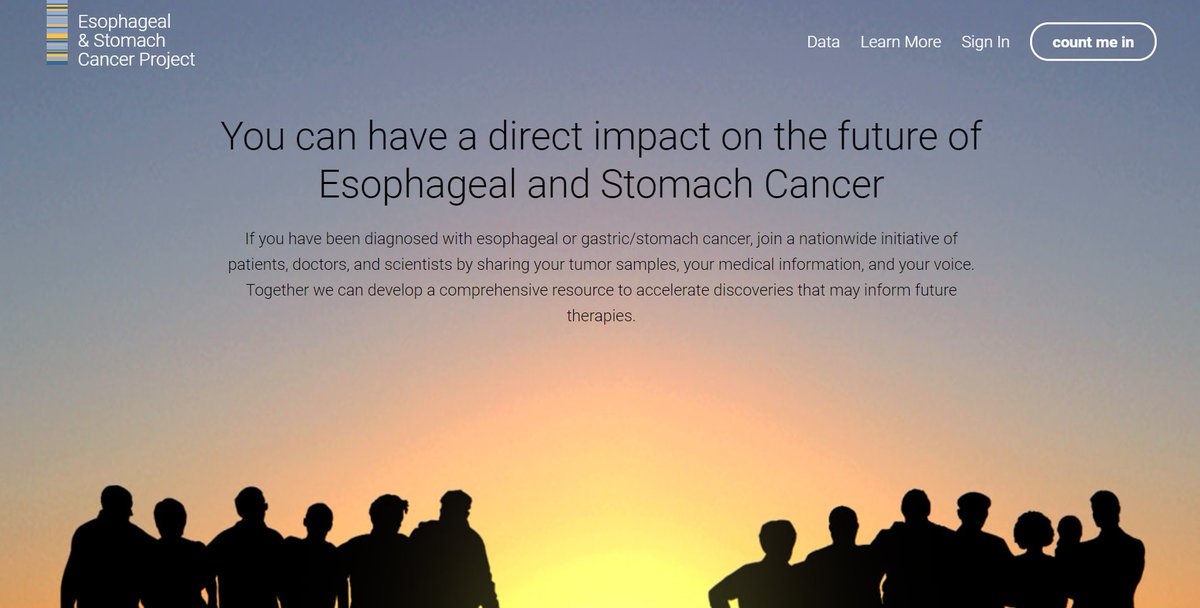 By joining the ESCproject, every patient who has ever been diagnosed with esophageal or stomach cancer in the US & CA can share their information and voice with researchers. Learn more about how you can help transform research at escproject.org