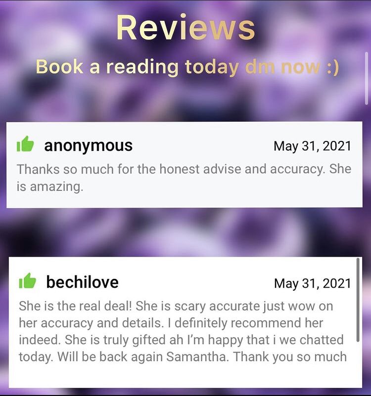 psychic_samS's tweet photo. Reviews and testimonials! #tarotcards #angelnumbers #1111 #business #advertising #LoveIsInTheAir #RelationshipGoals #lifecoach #affirmation #astrology #Horoscope #health #CashAppFriday #blog #crystalhealing #psychicreadings #selflove #beauty #lovespells #lovereading #Chakras #BLM https://t.co/2wgCW9SxSU